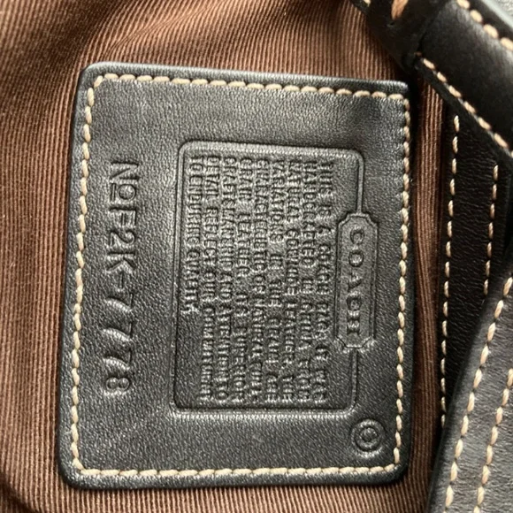 Classic Black Leather Coach Purse - Picture 9 of 10